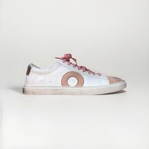 Oliver Cabell Low 1 Florence Womens Size 10 Pink White Leather Low Top Sneakers